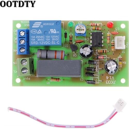 OOTDTY AC 220V Trigger Delay Switch Turn On Off Board Timer Relay Module PLC Adjustable
