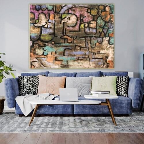 Paul Klee《After The Flood》Abstract Canvas Oil Painting Artwork Poster Picture Wall Hanging Decor Home Living Room Decoration