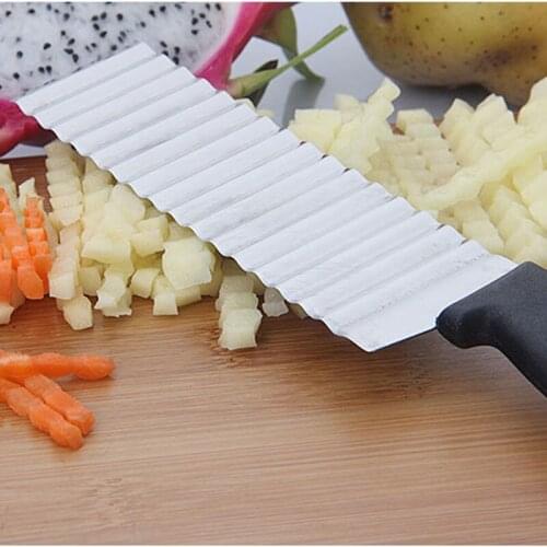 Stainless Steel Potato French Fry Cutter Kitchen tool Wave Knife Fruits Vegetable Slicer Potato Spiral Cutter Chopper