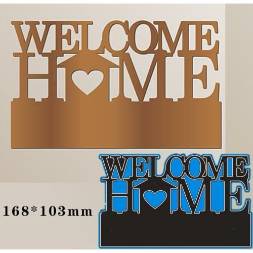 Cutting Metal Dies Welcome SLogan for 2020 New Stencils DIY Scrapbooking Paper Cards Craft Making New Craft Decoration 168*103m