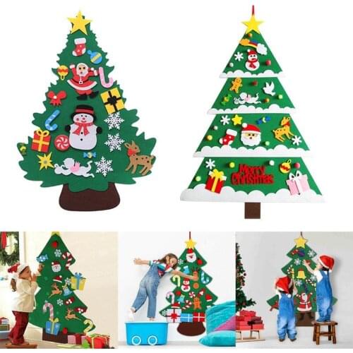 New Felt Christmas Tree Christmas Decoration Pendant Felt Christmas Gift Childrens Puzzle DIY Christmas Tree