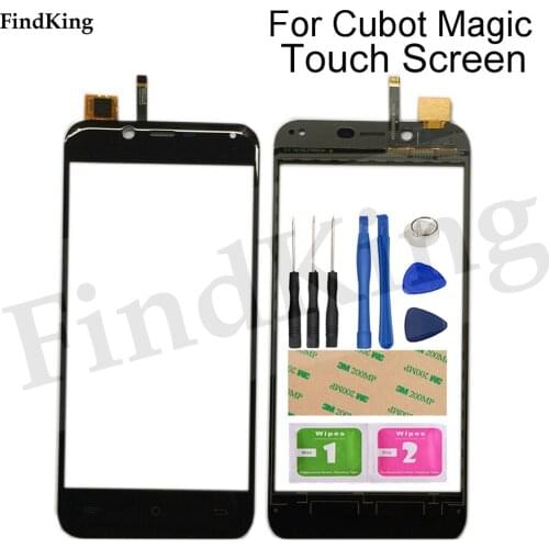 5'' Touch Screen For Cubot Magic Digitizer Touch Screen 100% Guarantee Original Front Glass Panel Tools 3M Glue