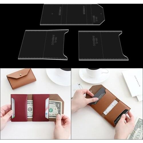 Card Bag Wallet Mold Business Bag Small Diy Handmade Leather Pattern Acrylic Plexiglass Die Leather Cutting Leathercraft