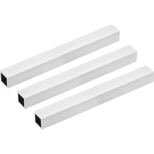 Uxcell 6063 Aluminum Square Tube 20mmx20mmx0.8mm Wall Thickness 200mm Length Seamless Straight Pipe Tubing 3 Pcs