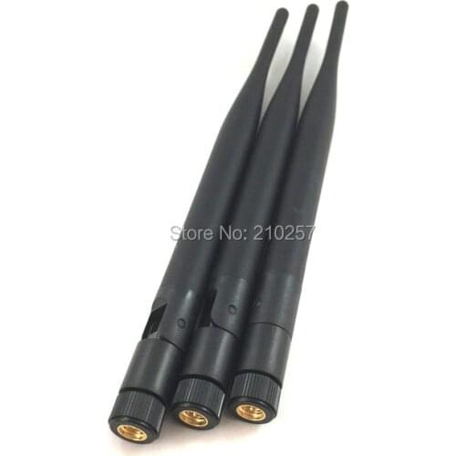 10pcs 2.4ghz Wi-fi Antenna 5dbi Omni High Gain Rubber RF Sma Male Connector Plug Aerial For Lan Network