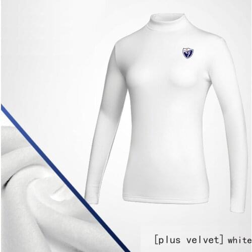 PGM Womens Golf Long-sleeved Bottoming Shirt Autumn Outdoor Sports Warm Plus Velvet Clothing Soft Comfortable with A Jersey Lady