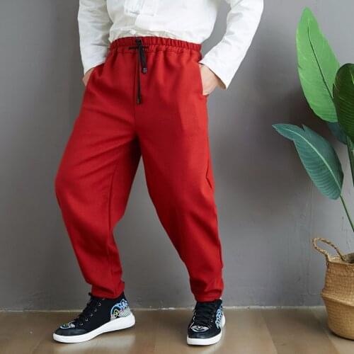 Winter Men Sweatpant Thick Fleece Warm Harem Loose Bloomers Baggy Yoga Running Joggier Fitness Workout Casual Pant Activewear