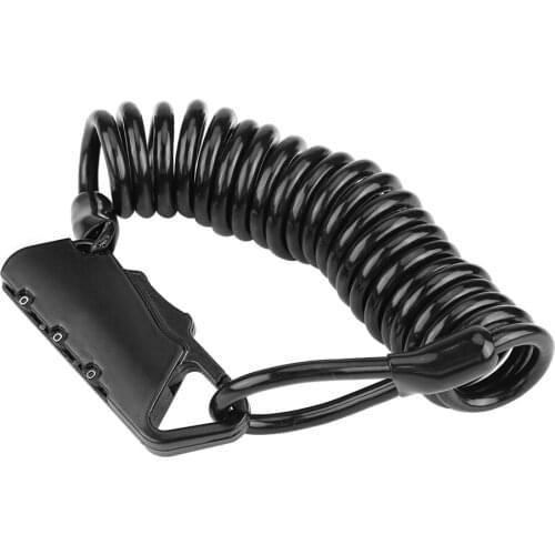 1 pcs Universal portable Motorcycle Aluminium Alloy 3-dial combination Helmet Lock Cable Code Combination PIN Locking Carabiner