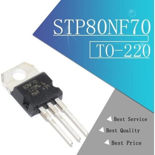 10pcs/lot STP80NF70 80NF70 TO-220 MOSFET controller 80A 70V EMU new original Immediate delivery