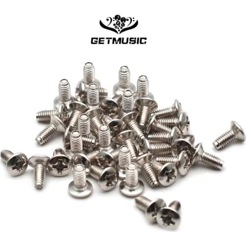 10pcs Electric Guitar Switch Screws Pickup Selector Screw for Electric Guitar Bass 3*8MM Black/Gold/Chrome