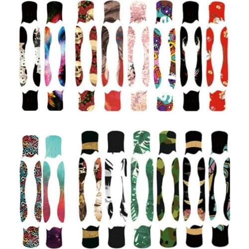 122 * 26cm Long Board Skateboard Sandpaper Dance Board Sticker Half Edge Knife Mold Hollow Waterproof Sticker DIY Sanding Sticke