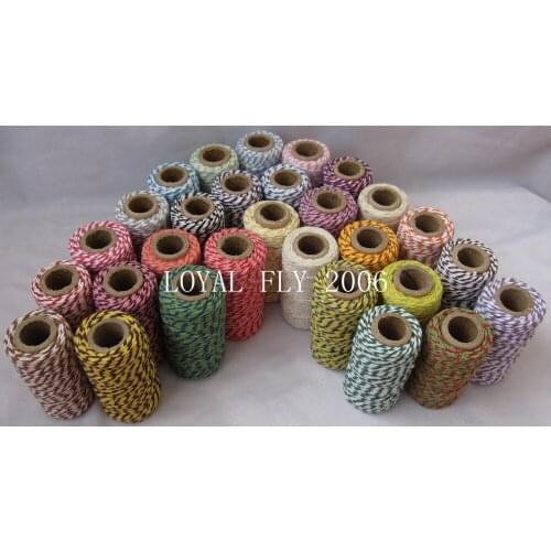 200pcs/lot cotton bakers twine 20m/spool color twine, divine twine, DIY Twine 33 kinds color