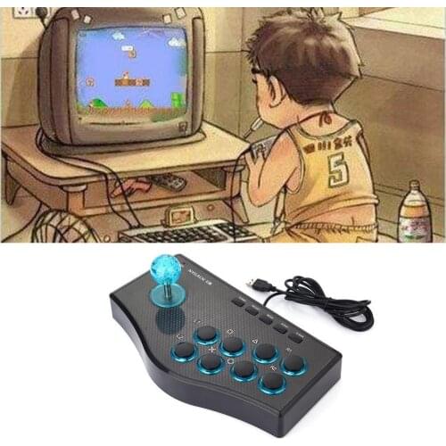 3 In 1 USB Wired Game Controller Arcade Fighting Joystick Stick For PS3 Computer PC Gamepad Engineering Design Gaming Console