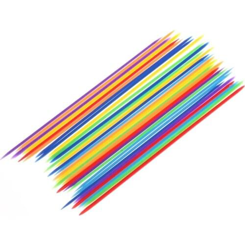30PCS Colorful Plastic Traditional Mikado Spiel Pick Up Sticks With Box Game Kids Gifts Baby Children Educational