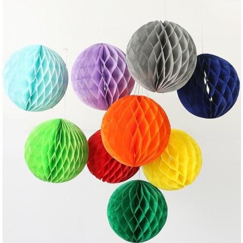 4/6/8/10/12Inch Decorative Hanging Paper Lantern Honeycomb Balls Wedding Birthday Show Supplies Paper Lantern Party Decorations