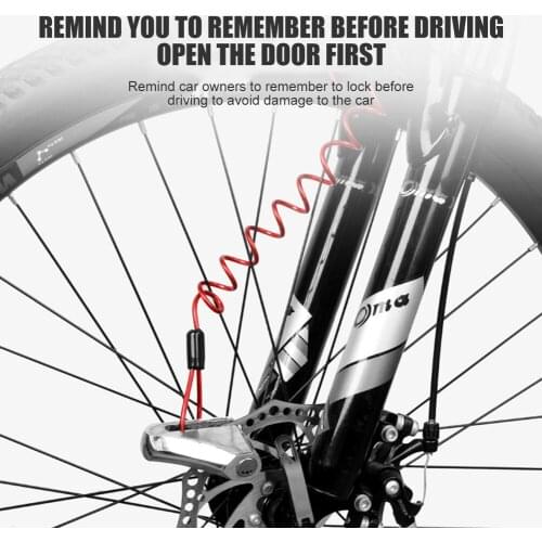 4 Feet Disc Lock Reminder Cable Dual Loop Bicycle Motorcycle Bike Sets for Outdoor Personal Motorcycle Accessories