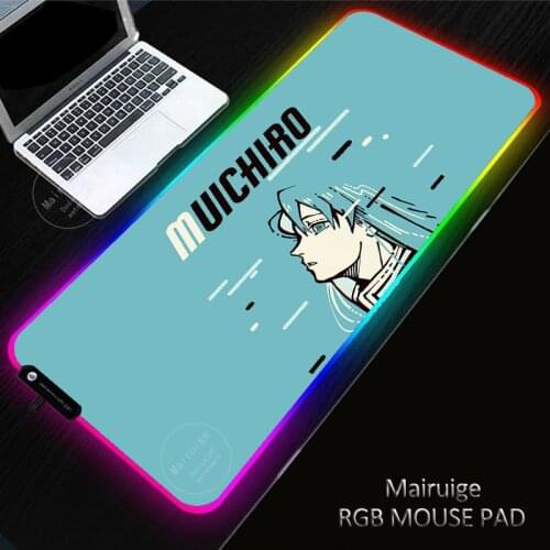 Anime Demon Slayer RGB Gaming XXL Mouse Pad Computer Gamer Mousepad Game Rubber No-slip Mouse Mat PC Laptop Keyboard Desk Carpet