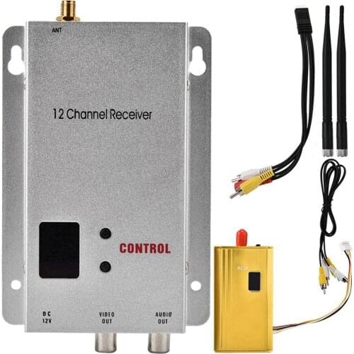 1.2G 1.5W Wireless Audio Video Transceiver CCTV Monitoring Transmitter & Receiver Kit Hot Sale