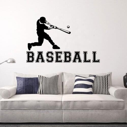 Baseball Wall Decal American Game Ball Sport Teen Room Gymnasium Window Door Vinyl Stickers Home Furnishing Decorative DW11762
