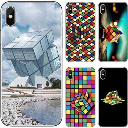 Rubiks-Cube-Classic-Magic-Toys-Art For Huawei Mate 20 30 40 7 8 9 10 Lite Pro P Smart 2018 2019 Plus G7 G8 Cover