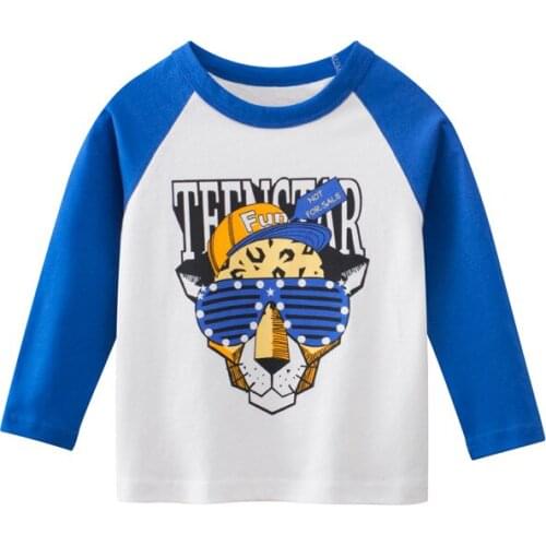 Kids Boys Cartoon T-Shirt Long Sleeve Children Autumn Tops