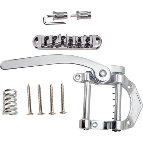 B5 Tremolo Bridge Tailpiece & Roller Saddle Locking Bridge for Beginner Guitar Lover Music Gift