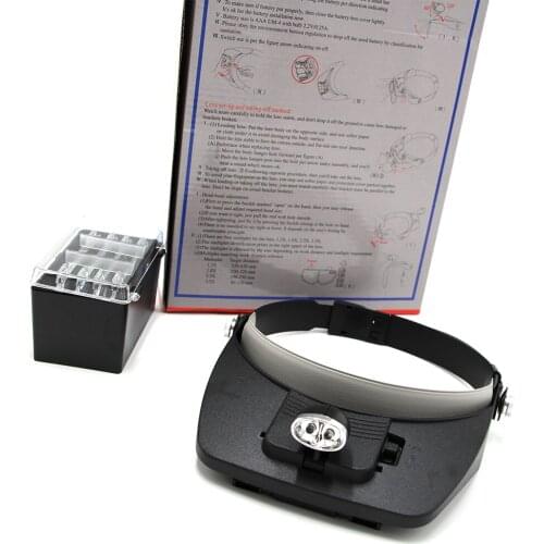 3SET Multifunction Beekeeping Bee Tool Head-mounted Multiple Magnifying Glass Magnification Mirror LED Light Magnified Lens Wear