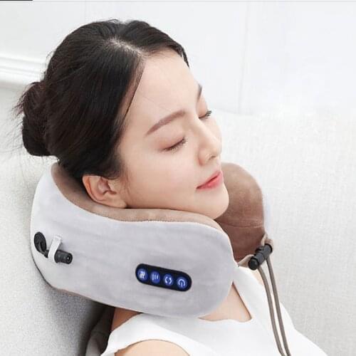 Electric Neck Massager U Shaped Massage Pillow Multifunctional Portable Shoulder Cervical Massager Outdoor Home Relaxing Massage