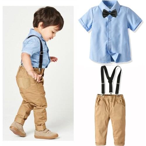 Fashion Kids Boys Summer Clothing Set Gentleman Children Boy Clothes Suit Birthday Party 1-7 Years Boy Baby Clothes Outfits Set