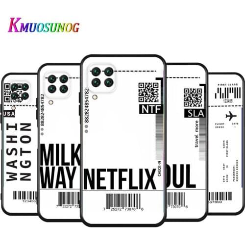 Fashion Travel Air Ticket For Huawei Nova 2 2i 3 3E 3I 4 4E 5 5I 5Z 5E 5T 6 7 7I 8 SE Lite Pro SE Silicone Soft TPU Phone Case