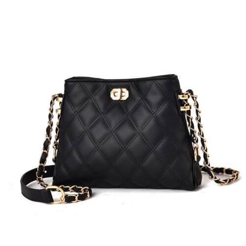 2021 New Style Summer Rhombus Chain Bag Fashion Shoulder Bag High Quality Lock Small Square Bag Small Womens Messenger Bag