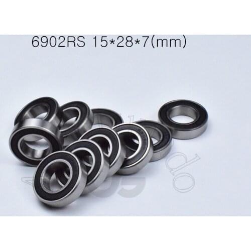 6902RS 15*28*7(mm) 10pieces bearing abec-5 rubber sealed bearing Thin wall bearing 6902 chrome steel bearing