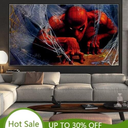 Marvel Superhero Spiderman Anime Comics Poster HD Print Modern Art Wall Living Room Bedroom Decoration Mural Canvas Painting