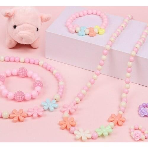 Lovely Kit For Make Bracelets Beads Toys for Children DIY Grid Handmade Making Puzzles Beads For Girls Kid Gift