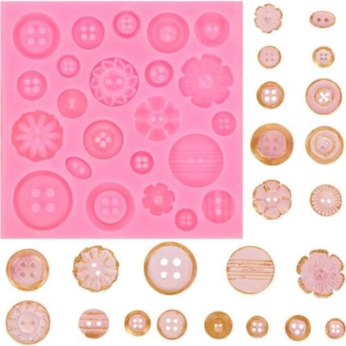 Button Cake Mold Silicone Baking Tools Kitchen Accessories Decorations For Cakes Fondant Mould