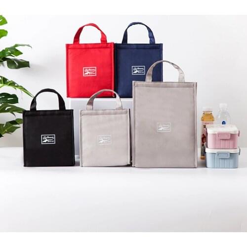 Concise Portable Insulated Thermal Lunch Bag Oxford Bento Pouch Office Picnic Drink Cold Insulation Organizer Tote Accessories