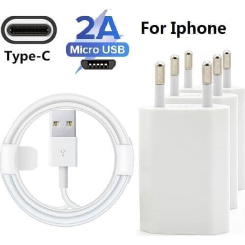 USB Charger Universal 1 Port Fast Charging EU Plug Power Adapter For Samsung S10 iPhone 7 8 PLUS 6S 6 12 11 Tablet Charge