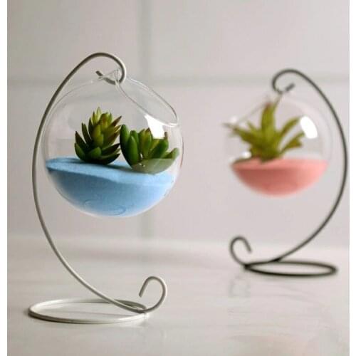 Flower Plant Clear Glass Vase Hanging Planter Terrarium Container Party Wedding Decor Bottle Pot Home Garden Ball Round Vase New