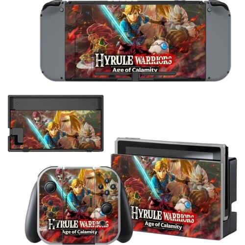 Hyrule Warriors Age of Calamity Sticker Skin for Nintendo Switch NS Console Dock Charger Stand Holder Joy-con Controller Vinyl