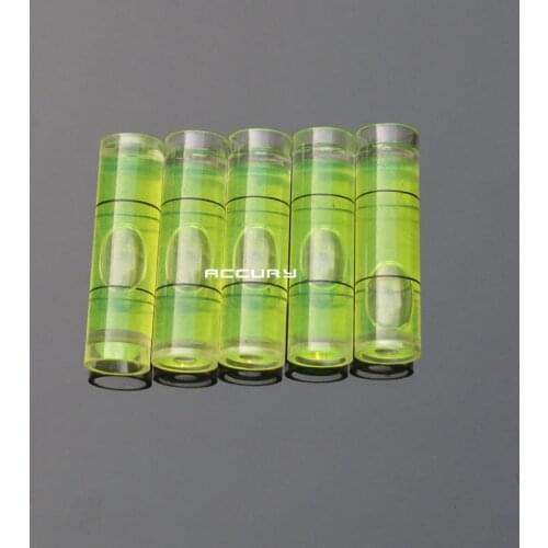 100pcs 9.5*34mm Cylindrical Bubble level spirit level vial Acrylic levels for Frame or Hanging wall TV