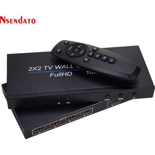 2x2 TV Video Wall Controller 1x3 1x2 1x4 4x1 3x1 2x1 HD USB TV Video Processor 4K 60Hz Wall TV Video Splicer Stitching Screen