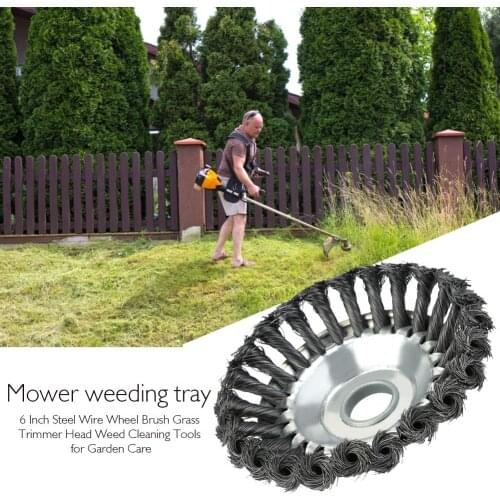 6 Inch Garden Practical Polishing Accessories Rotary Twisted Weed Brush Wheel Grout Trimmer Grass Cutter Bowl Type Steel Wire