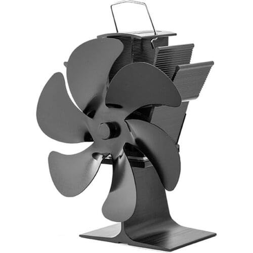 6-Propeller Heater Stove Fan Hot Power Heat Furnace Fireplace Fan Heating Fan Heat Powered Stove Fan Decorative Fireplace