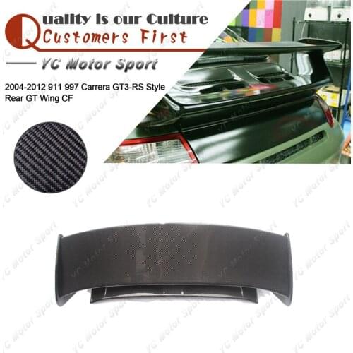 Car Accessories Carbon Fiber GT3 RS Style Rear Spoiler Fit For 2004-2012 Carrara 911 997 Rear Trunk GT Wing