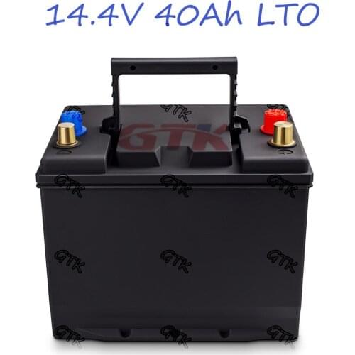 6S 14.4V Lithium titanate car battery 40Ah BMS built in lto for motor-start low temperature power supply inverter +10A charger