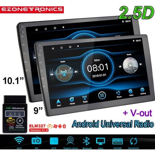 9"10.1" Android Car Multimedia Player GPS Autoradio Bluetooth WIFI Car stereo Radio MirrorLink 2Din Car Audio Radio Camera OBD2