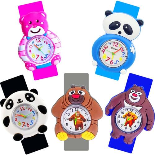 Cartoon Polar Bear Kids Quartz Watch Children Watches for Boys Girls Clock Silicone Bracelet Child Wristwatch for Kid Baby Gift