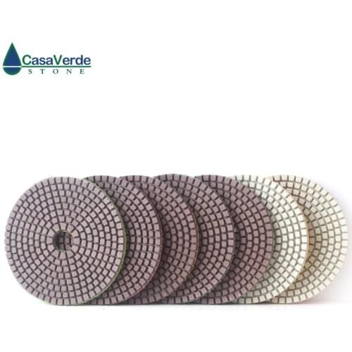 DC-C1PP02 4 inch 100mm diamond copper bond polishing pads with 3.0mm working thickness for granite,marble and concrete
