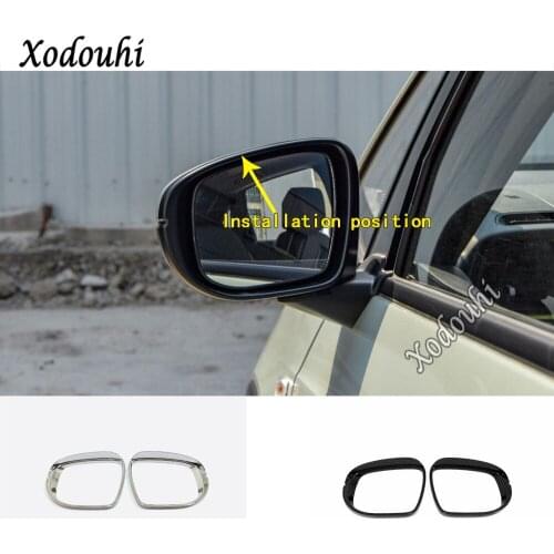 For Honda Fit Jazz 2020 2021 Car Body Sticker Rear Rearview Side Glass Mirror Trim Frame Rain Shield Sun Visor Shade Parts 2pcs