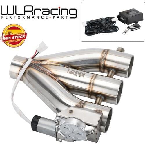 3in1 2.5"/ 3.0" Double Valve Electric Exhaust Cut Out Valve Exhaust Pipe Muffler Kit with Wireless Remote Control 3 Outlet Valve